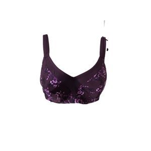 NWT Torrid Active Sports Bra Purple Flowers Racerback 46DDD